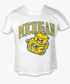 RETRO BRAND–unisex michigan wolverines tee-BL901-BLMIC303A