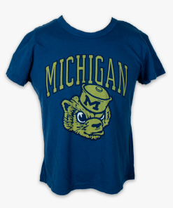 RETRO BRAND–unisex michigan wolverines tee-BL901-BLMIC303A 2