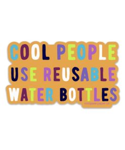 Wild Lettie–cool people use reusable water bottles sticker-COOLPEOPLESTICKER 2