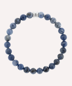 STEEL & BARNETT-bracelet-mens basic stones bracelet navy-SBB007