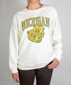 RETRO BRAND-sweatshirt-michigan wolverine black label crewneck sweatshirt-BL929-BLMIC303A 2