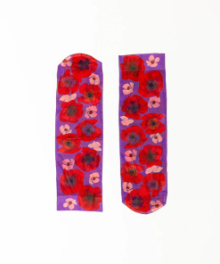 SOCK CANDY-sock-womens watercolor poppy sock-SS24-8 2