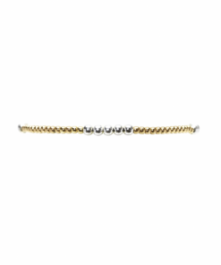 KAREN LAZAR DESIGN-bracelet-2mm yellow gold filled bracelet with 3mm sterling silver 6.5in-2Y3S650 2