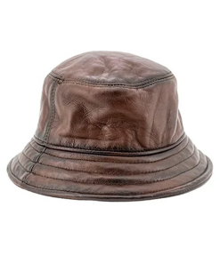 MITCHIES-hat-womens leather bucket hat-HTMK01 2