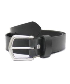 BISON DESIGNS-belt-38mm shackleton leather belt in black-772BLK 2