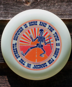 FUNN AND FROLIC–dancin’ poster art frisbee 175gm glow / grateful dead-DANCIN 2