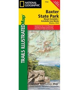 NATIONAL GEO MAPS–baxter st prk/mt katahdin #754-603178 2