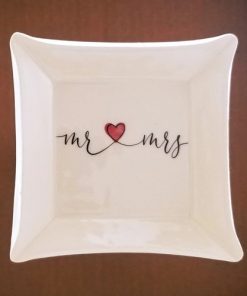 CHERYL STEVENS STUDIO–mr & mrs trinket dish-MRANDMRS 2