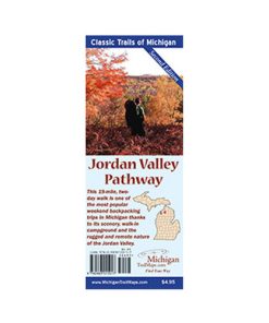 MICHIGAN TRAIL MAPS–classic trails mi: jordan river pathway-JORDAN RIVER