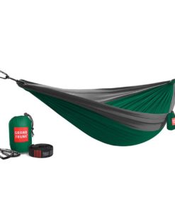 GRAND TRUNK–double hammock with strap in green / charcoal-DLXH-06 2