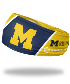 SUDDORA-headband-university of michigan headband 3.5″ tapered -UOFMHEADBAND