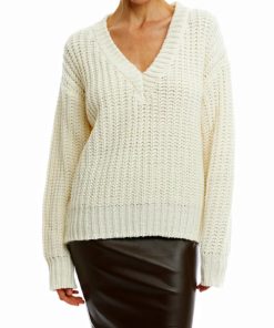 LBLC-sweater-womens katja v neck sweater-TI3556 2