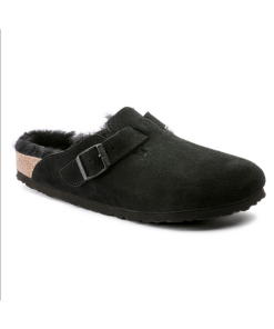 Birkenstock–womens boston vl/ shearling in black-259883 2