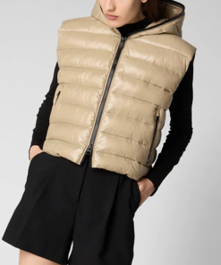 SAVE THE DUCK-vest-womens romina hooded vest-D81916W-LOVE19 2