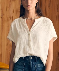 FAHERTY-top-womens dream cotton gauze desmond top-WTC0002 2