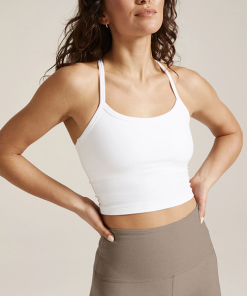 BEYOND YOGA–womens spacedye slim racerback cropped tank-SD4382