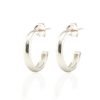 KRIS NATIONS–womens sterling silver hollow hoop earrings 25mm-E839-S-25 3