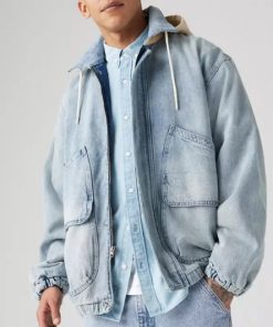 LEVIS PREMIUM-jacket-mens duboce hooded work jacket in on a level-A8614-0000 2