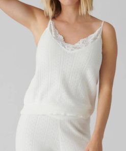 PJ SALVAGE–womens cami sweetheart pointelle-RPSWCPJ