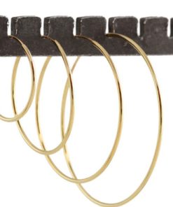 KRIS NATIONS–featherweight hoop earrings – 18k gold vermeil 24mm-E707-G-1 2