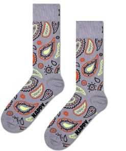 HAPPY SOCKS-sock-mens paisley sock in grey-P000087 2