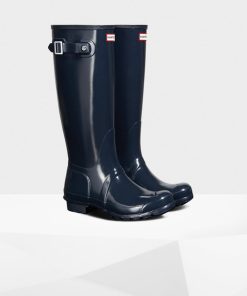 HUNTER BOOTS-boots-hunter boots womens original tall glossy-W-T1000RGL