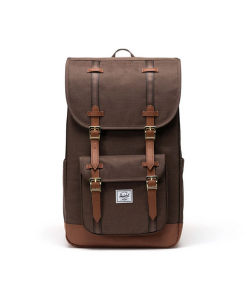 HERSCHEL-backpack-herschel little america backpack in chocolate bwn crshch/sdle bwn-11390-06508 2