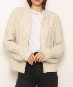 CENTRAL PARK WEST-sweater-womens myles cable sweater bomber-CF24-1675S 2