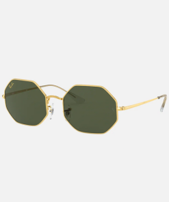 RAYBAN–the octagon with legend gold frame and g15- green lens-RB-1972-919631 2