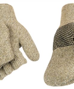 KINCO–kinco alyeska half finger mitt with convertible hood tan thermal-5210 2