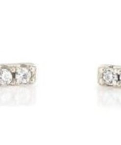 KRIS NATIONS–dash pave stud earrings crystal-E541-G-CRYS 2