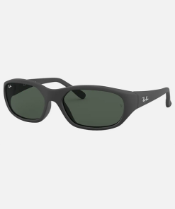 RAYBAN–daddy-o with rubber black frame and dark green lens-RB2016-W2578 2