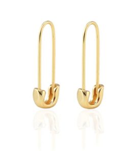 KRIS NATIONS–safety pin hoop earrings-E528