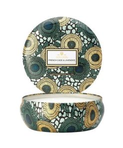 VOLUSPA–3 wick candle in decorative tin 60 hour-722