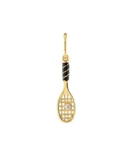 KRIS NATIONS-necklace-womens tennis racket enamel charm necklace-N948-G 2