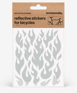 BOOKMAN–reflective stickers flames white-521 2