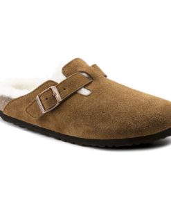 Birkenstock–regular boston mink/natural suede shearling-1001140 2