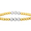 KAREN LAZAR DESIGN-bracelet-womens 2mm signature bracelet with mauve moonstone and sterling silver rondelles – 6.5 / yellow gold-2MM650 3