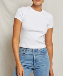 PERFECT WHITE TEE-t-shirt-womens katz ribbed t-shirt-T16-KATZ 2