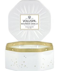 VOLUSPA–vermeil octagon tin candle-686