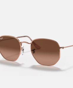 RAYBAN–hexagonal in copper with brown gradient-0RB3548N-9069A5 2