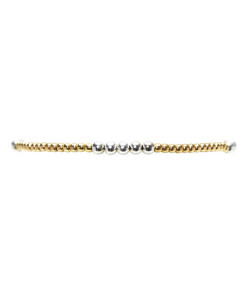 KAREN LAZAR DESIGN-bracelet-2mm yellow gold filled bracelet with 3mm sterling silver – 6.75-2Y3S675 2