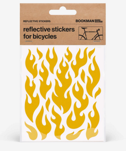 BOOKMAN–reflective stickers flames yellow-522 2