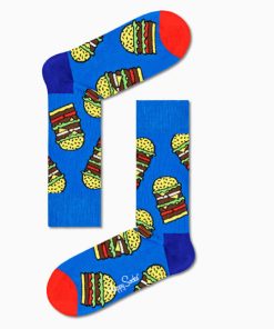 HAPPY SOCKS-sock-mens burger sock in 6000-BUR01-6000 2