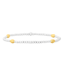 KAREN LAZAR DESIGN-bracelet-2mm sterling silver bracelet with yellow gold orzo pattern – 6.75-2SYOZ675 2