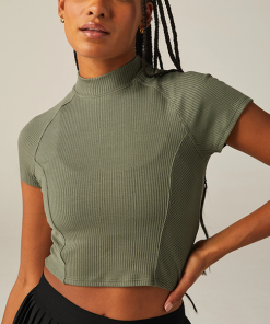 BEYOND YOGA–womens formation cropped tee-LB7918 2