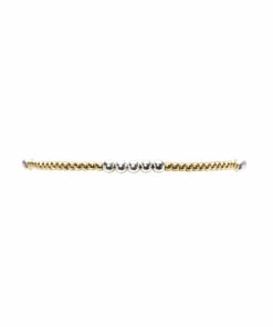 KAREN LAZAR DESIGN-bracelet-2mm yellow gold filled bracelet with 3mm sterling silver 6.25in-2Y3S625 2