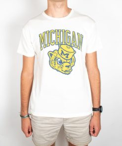 RETRO BRAND–premium black label michigan wolverine vintage tee-BL902-BLMIC303A 2