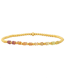 KAREN LAZAR DESIGN-bracelet-2mm yellow gold filled bracelet with sunrise ombre gold pattern-2YSUNR650 2