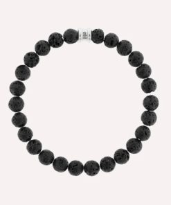 STEEL & BARNETT-bracelet-mens basic stones bracelet in lava-SBB002 2